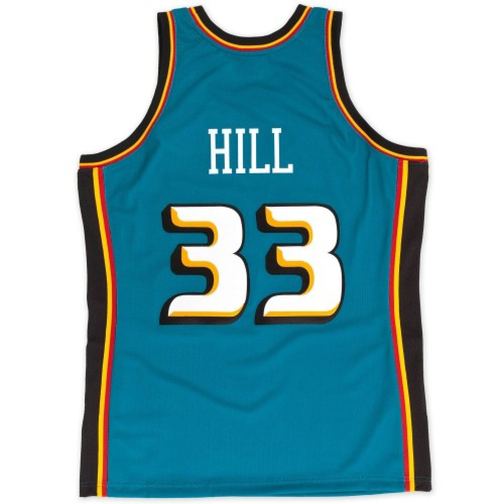 Men's Detroit Pistons Grant Hill #33 Throwback Blue 98-99 Hardwood Classics Swingman Jersey-Pro Kit Vault | Brand New 26/27 Sports Jerseys